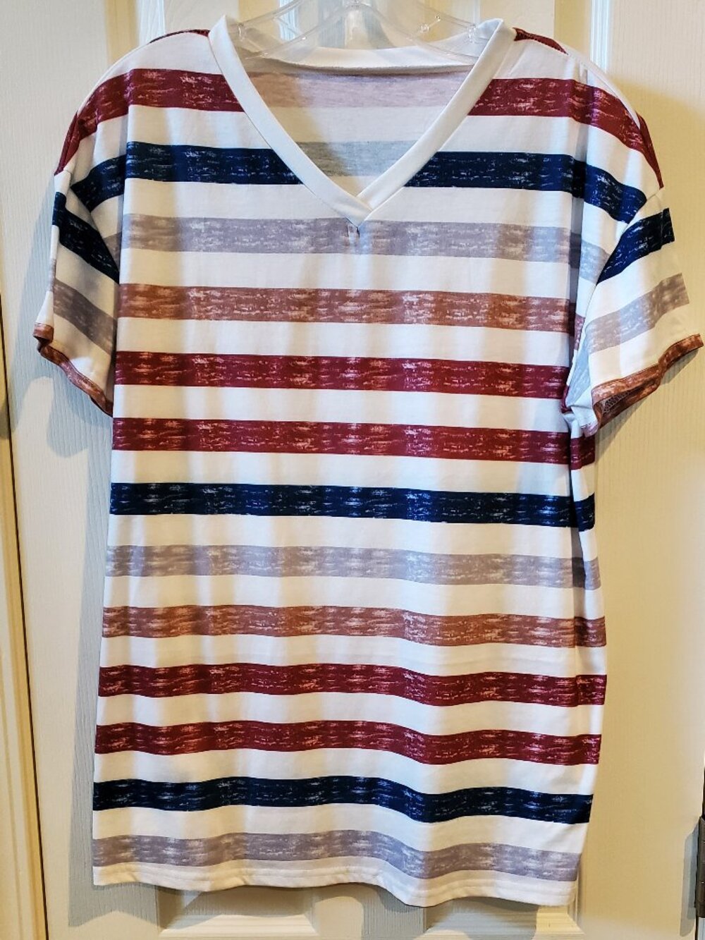 Striped V-Neck Tee